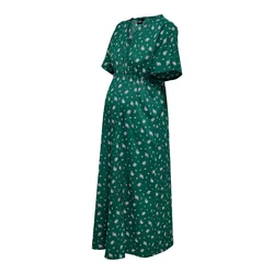 Only Maternity Obleka OLMAMAZE zelena/lila/bela