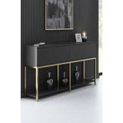 HANAH HOME Komoda Lord Anthracite Gold