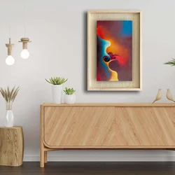 Wallity Dekorativna uramljena slika, 43x63cm, Šarena
