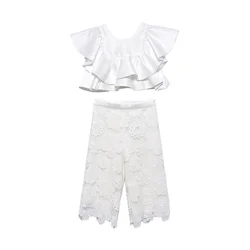 Abel & Lula Komplet bluza in hlače 5212 Bela Regular Fit