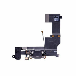 Apple iPhone 5S - Priključek za polnjenje + priključek Jack + mikrofon + Flex kabel (Black)