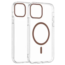 Transparent Color Ring MagSafe maska za iPhone 15 Pro – Zlatna