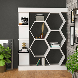 HANAH HOME Polica za knjige Sueno White