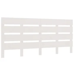 Vidaxl Posteljno vzglavje belo 200x3x80 cm trdna borovina