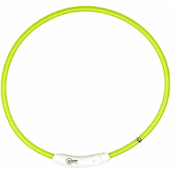 Duvo+ LED svetleća USB najlonska ogrlica zelena 65cm