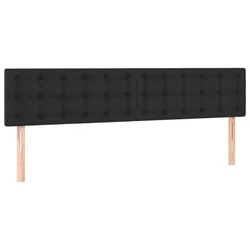 Uzglavlja crna 200x5x78/88 cm od umjetne kože