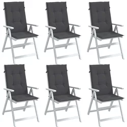 Jastuci za stolice 6 kom prošarano antracit 120x50x4cm tkanina