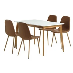JEGIND D130 sto bela + 4 JONSTRUP stolice konjak