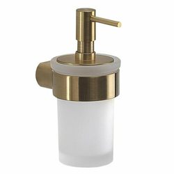 Gedy - Zidni dozator sapuna PIRENEI 110 ml, matirano staklo / mat zlatna boja