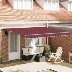 Okvir tende Tamno crvena 400 × 300 cm Poliester s PU premazom