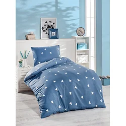 Hanah home Set Single posteljine Ucgen, 140x200cm, Teget