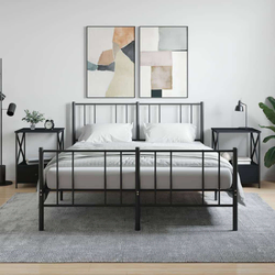 Noćni ormarići 2 kom crni 50 x 41 x 65 cm od konstruiranog drva