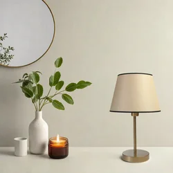 Opviq Stona lampa E27 Socket, Zlatno-Krem