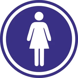 Informacijska nalepka - ženski WC 10 cm