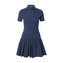 Tommy Jeans Obleka Slim Mini temno modra