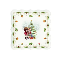 Porcelain platter, 30 x 29.5 cm, Nostalgic Christmas - Nuova R2S