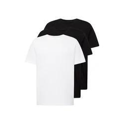 KnowledgeCotton Apparel Majica črna/bela