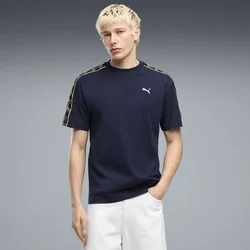 PUMA Essentials Elevated Tape Relaxed Tee Men, Men, Navy, S