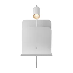 Nordlux - Zidno svetlo sa policom i USB ROOMI 1xGU10/8W/230V belo