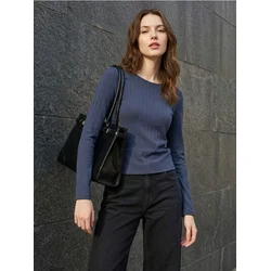 Sinsay - Pamucna prugasta bluza sa dugim rukavima - plava