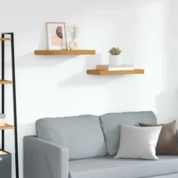 Polica na zidu 2 pcs Smeđa 50 x 23 x 4 cm Konstruirano drvo