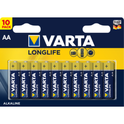 ALKALNI baterijski vložek VARTA LONGLIFE EXTRA AA/LR6 10/1