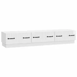 TV ormar s ladicama Bijela visokog sjaja 147 x 34,5 x 27 cm