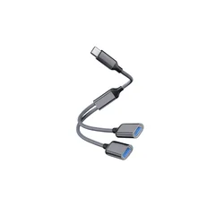 INF Adapter Type-C na dvojni USB 2.0 Grey, (21537674)
