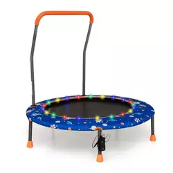 Northix Otroški mini trampolin 92 cm z LED in ročajem