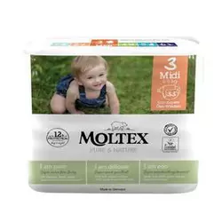 MOLTEX Pure & Nature jednokratne pelene 3 midi (4-9 kg)
