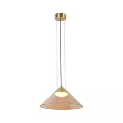 Luster na sajli PRESTO 1xGX53/10W/230V prečnik 42 cm zlatna/zadimljeno bež