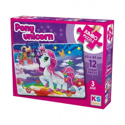 KS GAMES  Igračka puzzle jumbo Unicorn JP31007 68x48cm 12 dijelova