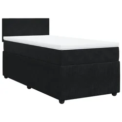 Vidaxl Box spring postelja z vzmetnico črna 80x200 cm žamet