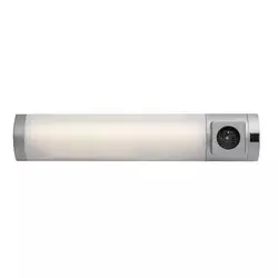 Rabalux Zidna lampa Soft2E, Sa utičnicom, LED, 5W, 4000K, 45cm, Srebrne boje