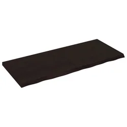 Kupaonska radna ploča tamnosmeđa 120x50x(2-4) cm tretirano drvo