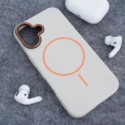 Maska Mag Case Summer Beats za iPhone 16 krem narandzasta