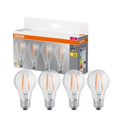OSRAM LED žarnica Filament E27 6,5W 827 4-pack - Steklo