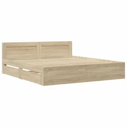 Vidaxl Konstrukcija postelje 2 szt. Sonoma 193 x 203 cm Konstruiran les