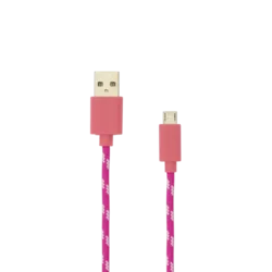 KABEL USB A Moški -> MICRO USB Moški 1 m Roza