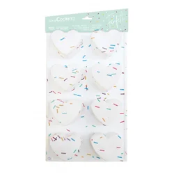 Scrapcooking Silikonski model za peko barvni - Srce Funfetti 8 kos