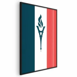 shumee Plakat - Francoska zastava s svečo