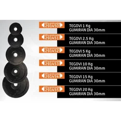 Gim fit tegovi 10kg gumirani dia 30mm ( 291453 )