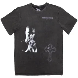 2Pac Photo Cross Charcoal Grey M Majica