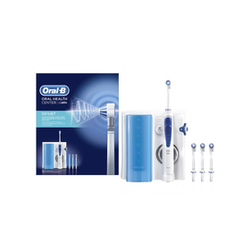 Oral-B MD20 Professional Care OxyJet ustna prha, funkcija časovnika, 4 nastavki, bela