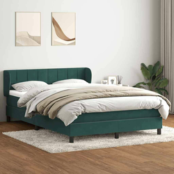 Box Spring krevet s madracem tamno zeleni 160x220 cm baršun