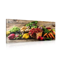 Slika rdeče sadje in zelenjava - 80x40