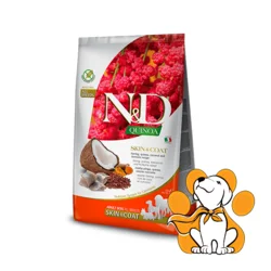N&D Quinoa All Breed Skin&Coat Herring&Coconut 7kg, Hrana za Lepše Krzno Pasa