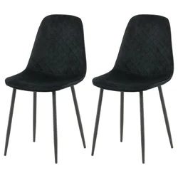 Venture Design Set 2 jedilnih stolov Polar Diamond 53x88x46 cm črn