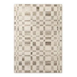 Kremno bela ročno tkana volnena preproga 200x300 cm Boho 1.0 Structa – Vikosa