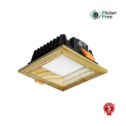 APLED - LED ugradna SQUARE WOODLINE LED/3W/230V 4000K 9x9 cm jasen masiv